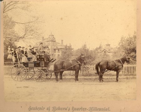 Open Carriage Drawn by Four Horses on New Boston Street