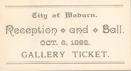 Gallery Ticket for Reception and Ball